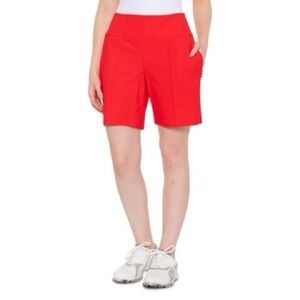 Kinona NWT Women’s Tailored and Trim UPF 50 Golf‎ Shorts in Cherry Red- Size XL